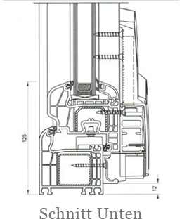 Iglo 5 Schiebetür Schnitt Unten - 5 Kammer Fenster - Parallel- Schiebe- Kipptür PSK - Hersteller Drutex S.A. - Fensterhof