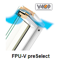 Klapp- Schwingfenster FPU-V preSelect - Fakro Dachfenster aus Holz - Dauerlüftung V40P - Dachfenster - Polnische Dachfenster